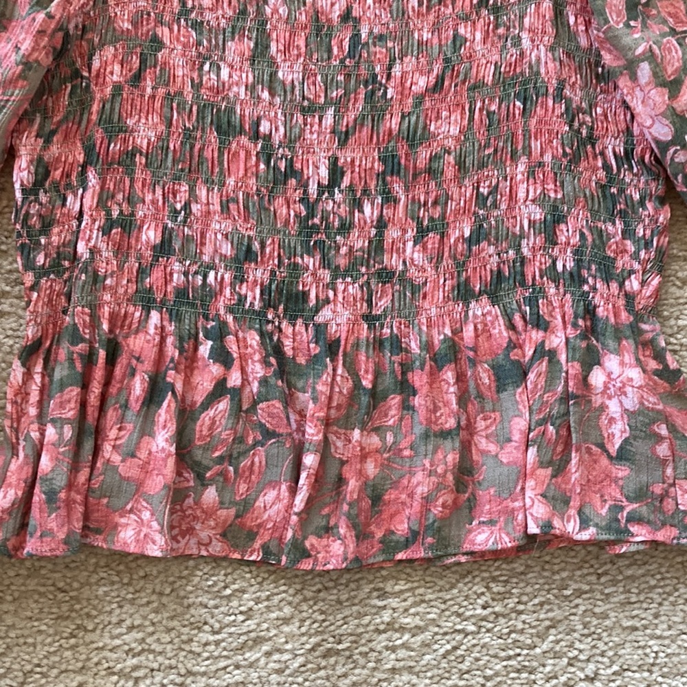 Nanette Lepore Floral Smocked Top - Picture 5 of 6